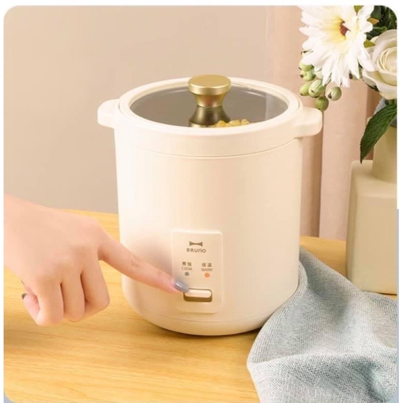 Nồi cơm điện mini BRUNO dung tích nhỏ cho 1 người , lòng nồi chống dính bảo hành 12 tháng