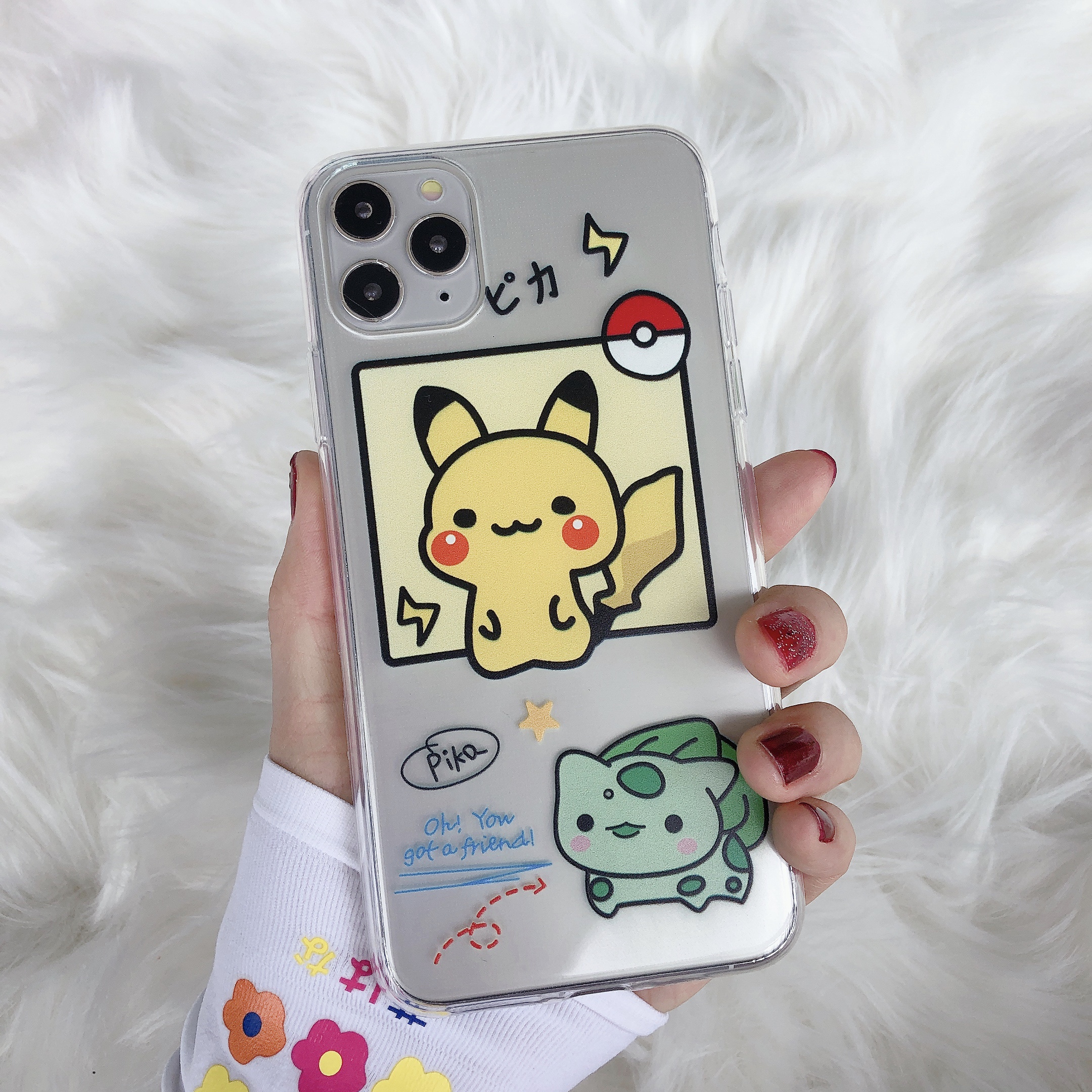 Ốp điện thoại họa tiết Pokemon 3 kiểu tùy chọn cho iPhone 11/11Pro/11pro Max XR XS XS MAX/6 7 8 Plus SE