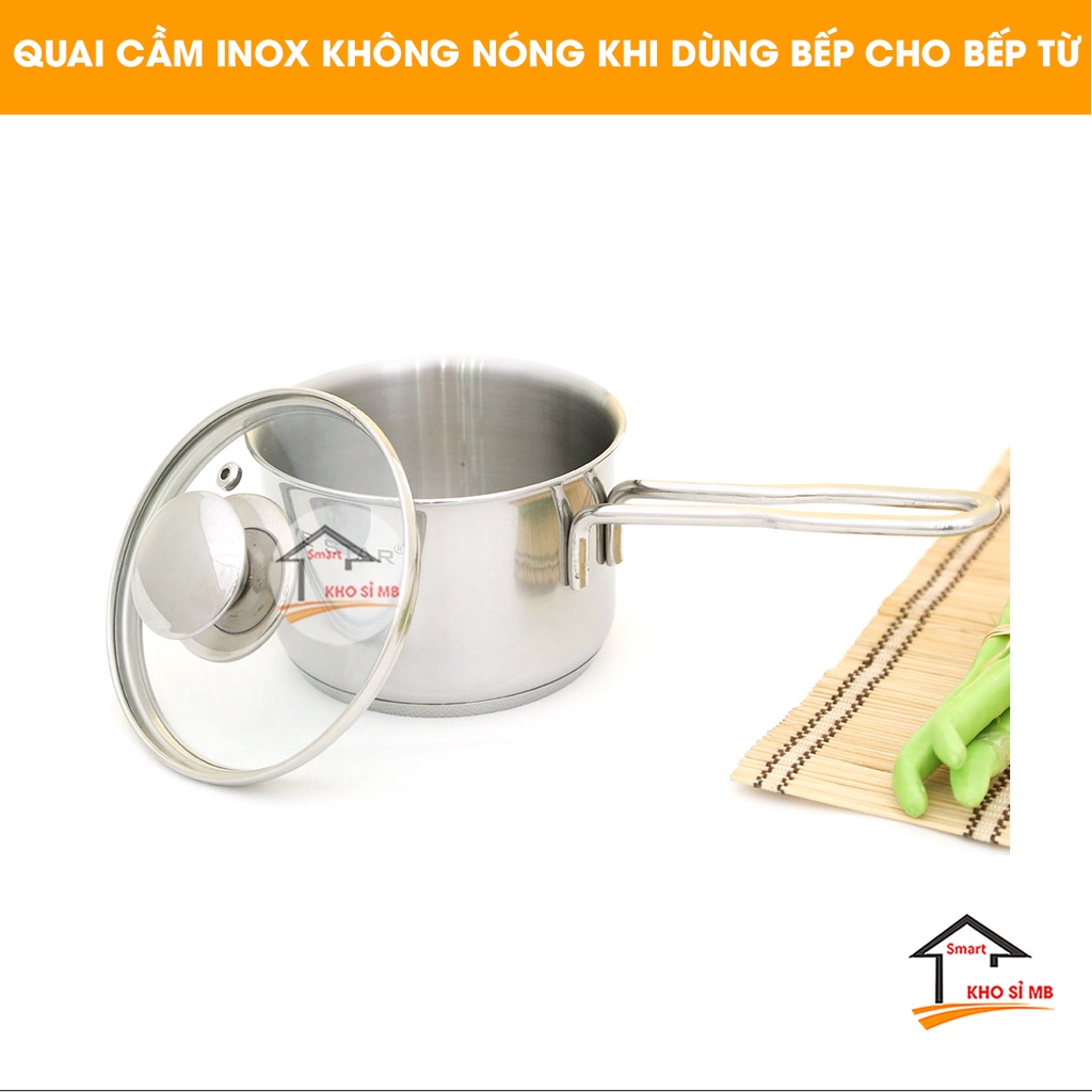 Nồi nấu cháo cho bé 3 lớp fivestar, chảo sâu lòng size 12cm, quánh inox nấu bột, hàng chính hãng bảo hành 5 năm