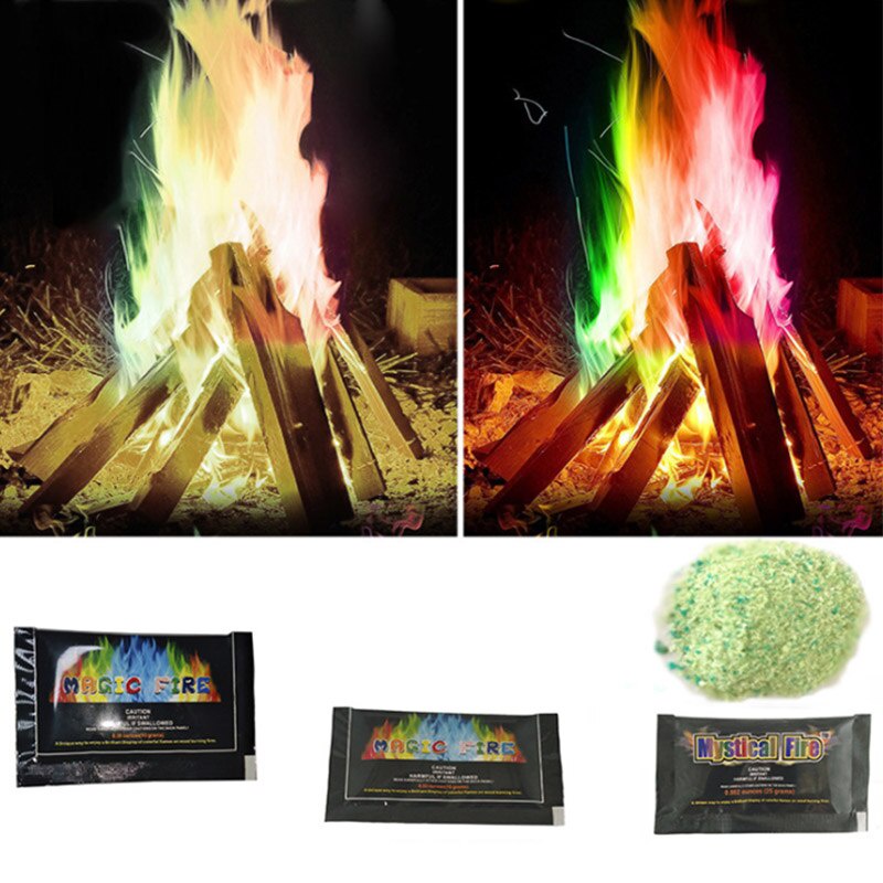 Set 5 Gói Bột Tạo Lửa Ma Thuật Nhiều Màu Sắc