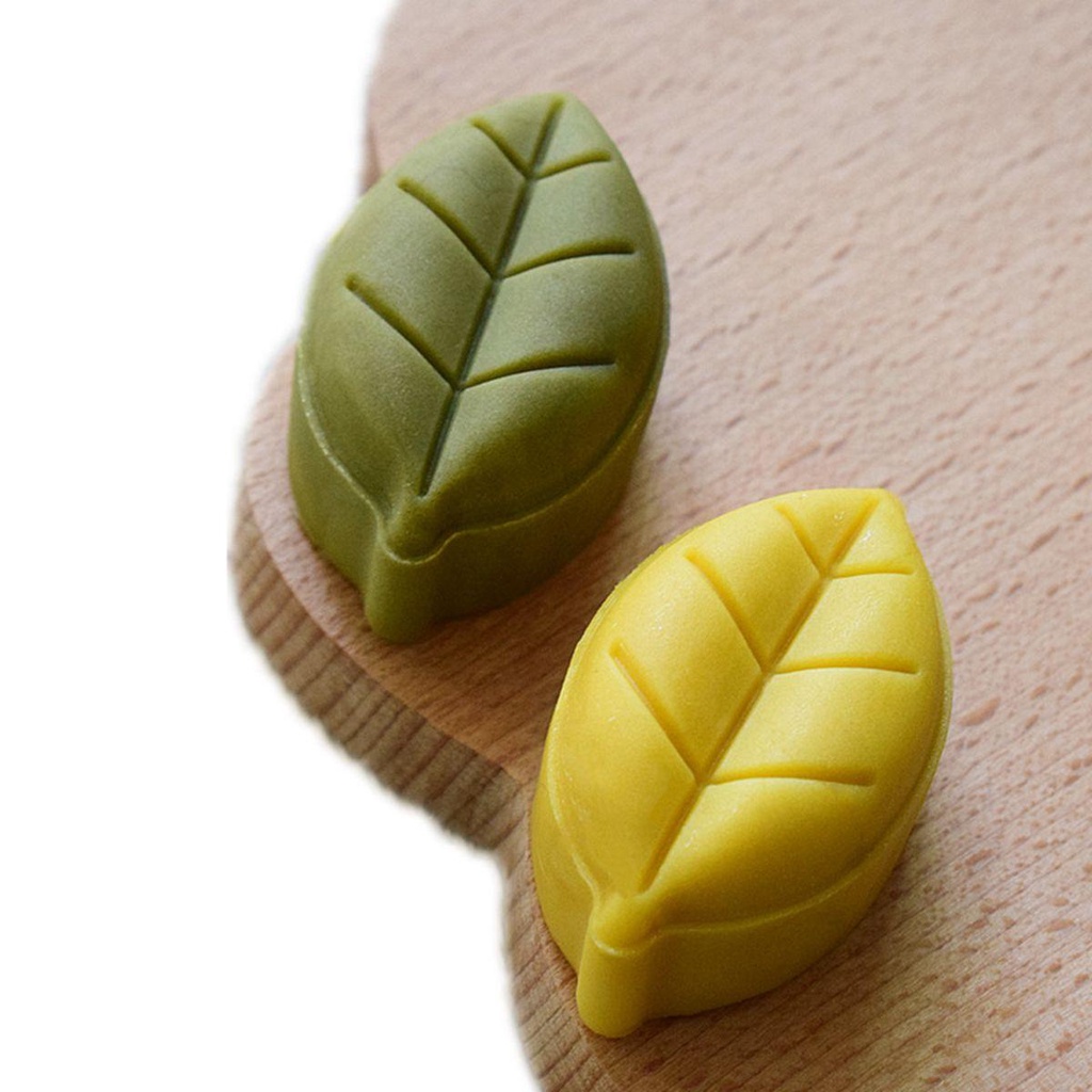 Khuôn Nhấn Tay Làm Bánh Hình Chiếc Lá 3D Phong Cách Trung Hoa