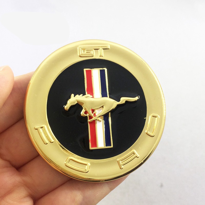 Sticker decal logo ngựa bằng kim loại trang trí cho Ford Mustang GT