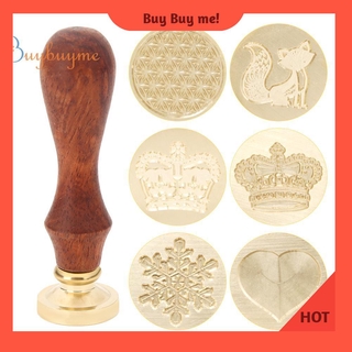 Con dấu sáp cán gỗ kim loại phong cách cổ điển