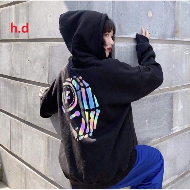 Áo hoddi phản quang bàn tay 7 màu