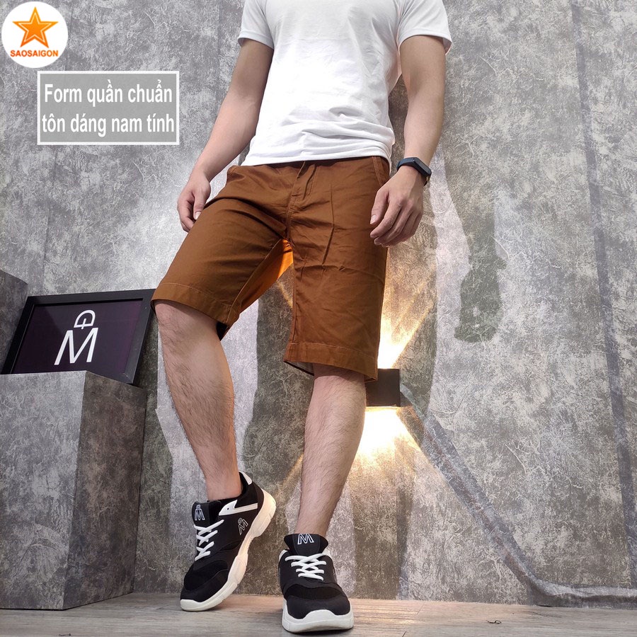 Quần short nam [ HÌNH THẬT ] vải kaki đẹp chuẩn form siêu bền SG133 Saosaigon | BigBuy360 - bigbuy360.vn