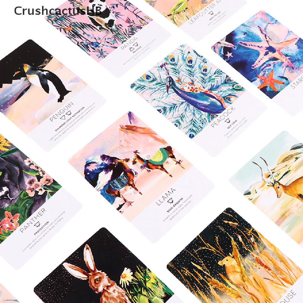 [CrushcactusHB] Spirit Animal Wisdom Oracle Card Tarot Prophecy Divination Deck Party Board Game Hot Sell