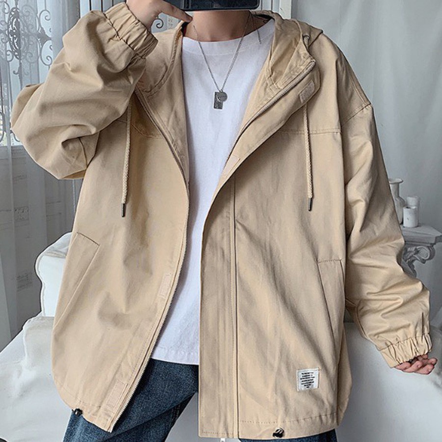 Áo Khoát Bomber Kaki nam nữ 5 xọc thời trang đẹp - khoác nam lịch lãm