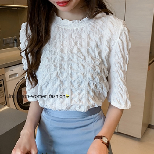 Áo chiffon ngắn tay thời trang cho nữ | BigBuy360 - bigbuy360.vn