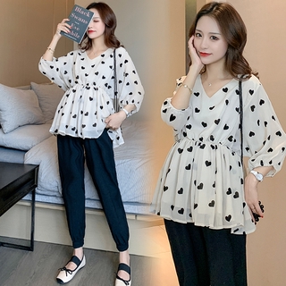 Set áo Chiffon + quần dài cho phụ nữ mang thai