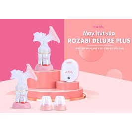 Máy hút sữa điện đôi Rozabi Deluxe Plus có pin sạc