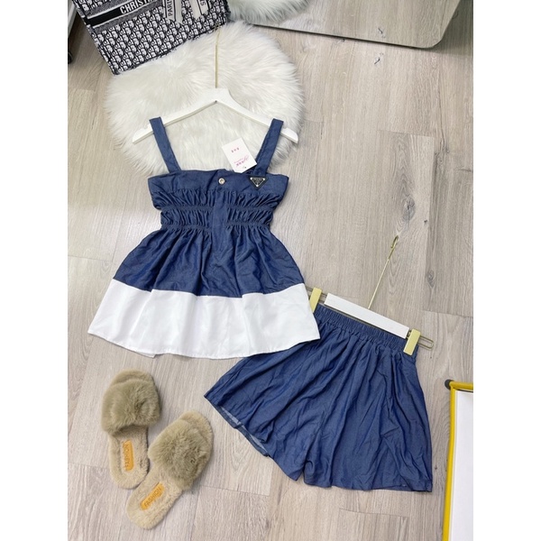Set áo jean đùi ( hình thật ) - CarotShop
