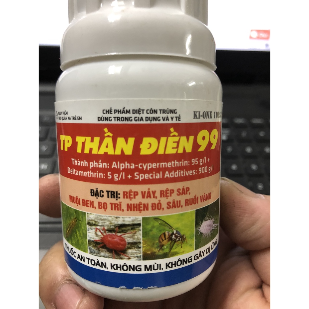 Chế phẩm TP Thần điền 99 - chuyên trị bọ trĩ, rệp, nhện đỏ, côn trùng có hại cho cây trồng