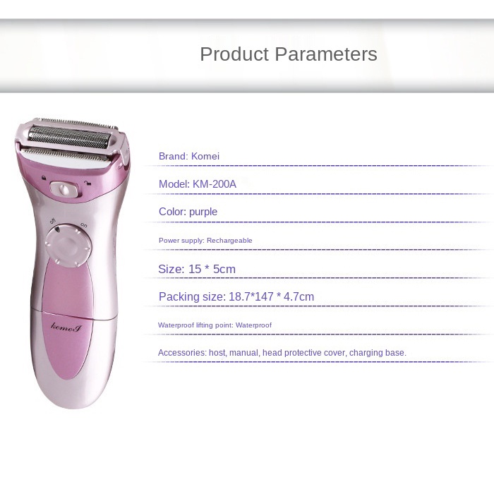 Máy cạo lông toàn thân Kemei Km-200A