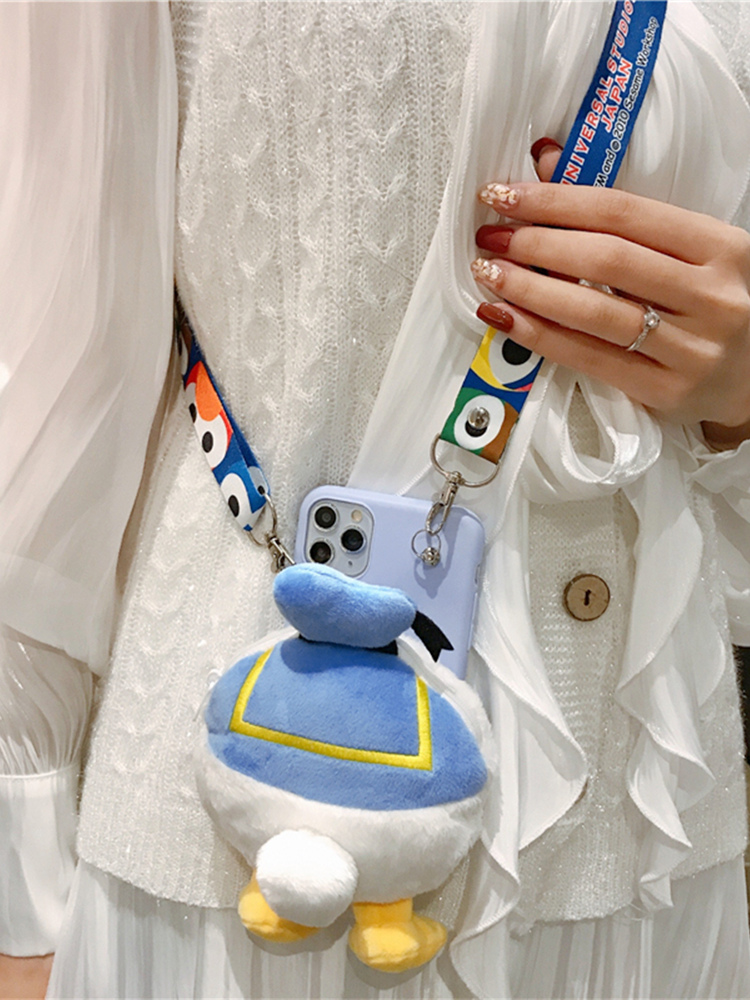 DONALD DUCK Bao Da Hình Vịt Donald 3d Có Dây Đeo Cho Samsung  a7 2018 S6 S7 Edge S8 S9 S10 Plus S20 Ultra Note 10 Pro A51 A71 4g