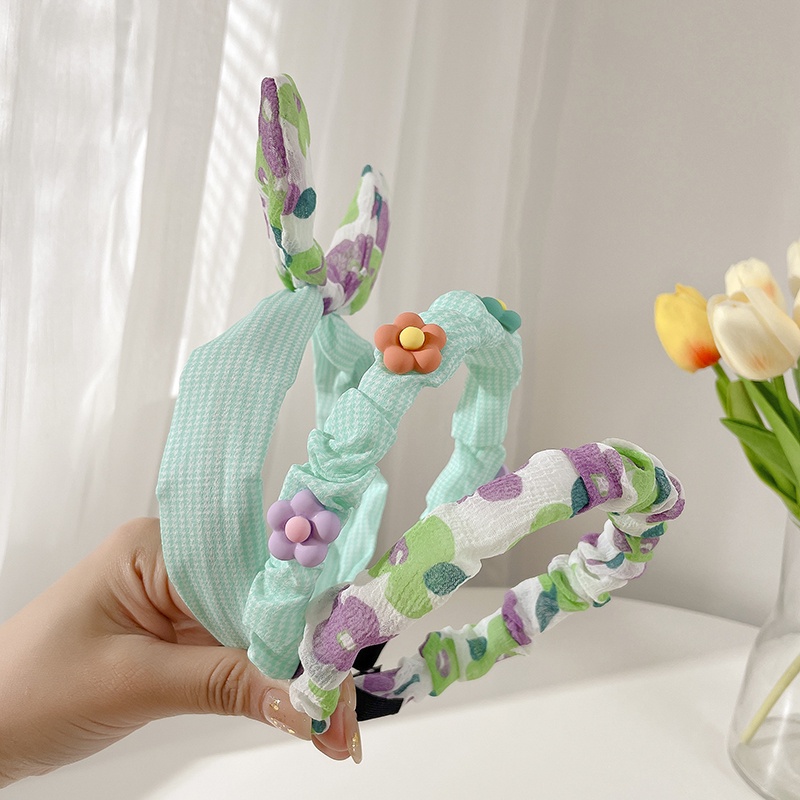 Set 3 Băng Đô Nơ Họa Tiết Chấm Bi Dễ Thương Cho Bé Gái