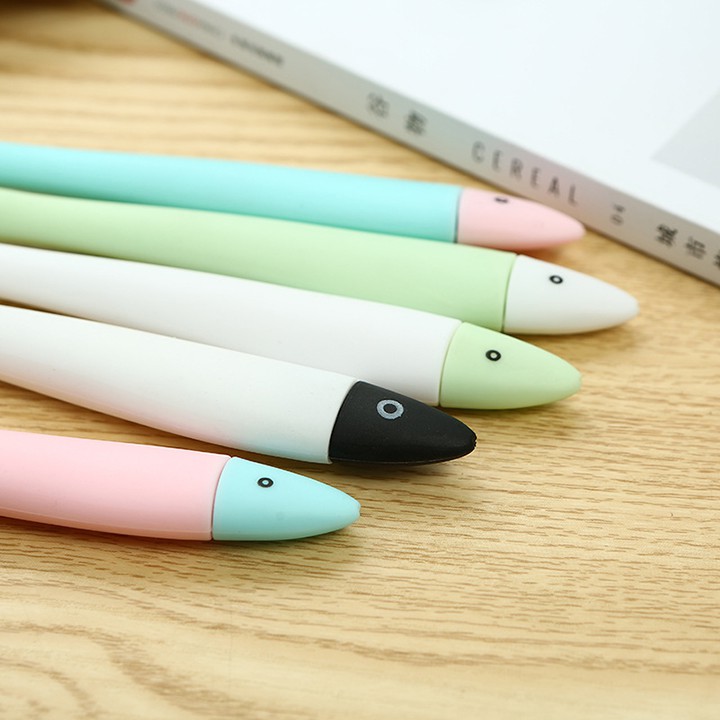 Bút gel nước cá heo dễ thương Bút màu đen Hello Dolphin cute