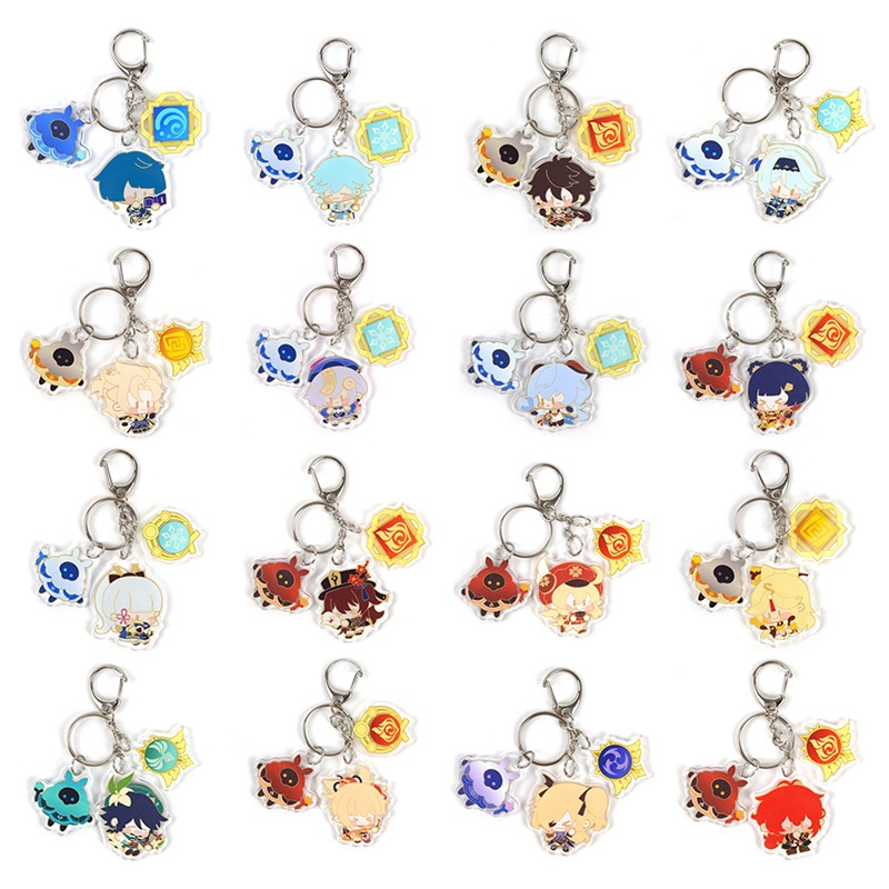 Móc Khóa Bộ Sưu Tập Anime Yae Miko Kamisato Ayato Zhongli Tartaglia Eula