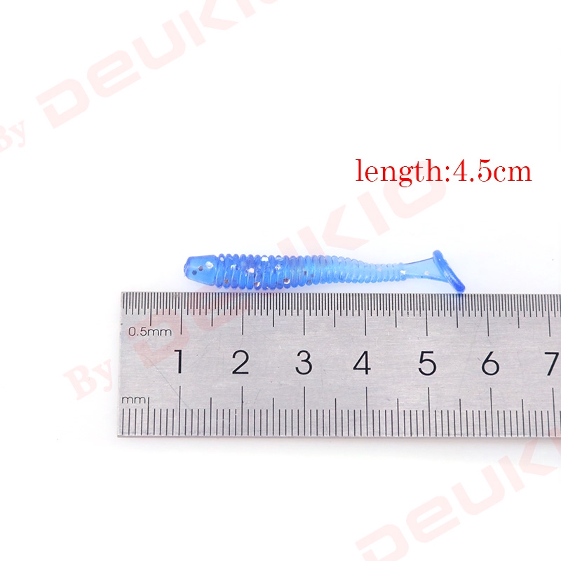 ✔️ CỔ PHIẾU CỔ PHIẾU ✔10 cái / Túi mồi câu cá 4.5 CM / 0.7G Mồi câu Tôm mềm Giun cá Lure Jig Head Tackle