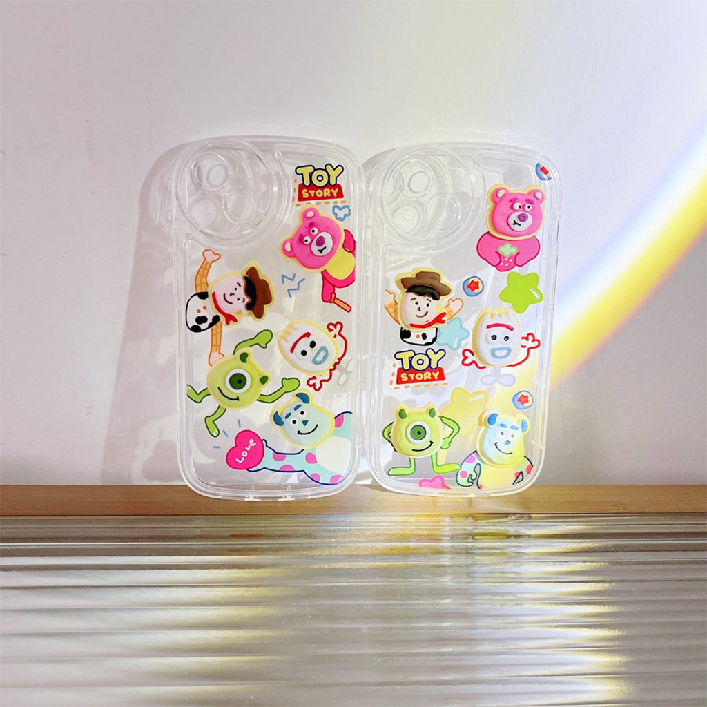 Ốp Điện Thoại TPU Mềm Trong Suốt In Hình Toy Story 3D Chống Trầy Chống Rơi Cho iPhone 11 13 12 Pro X XR 7 8 Plus SE 2020