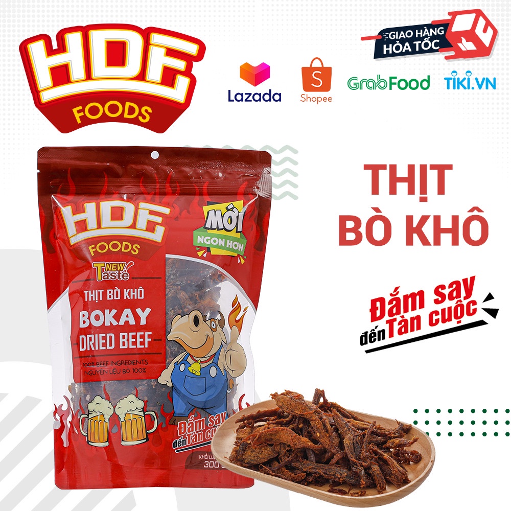 Thịt bò khô sợi BOKAY 500g ngon đặc biệt - Khô gà Cooky