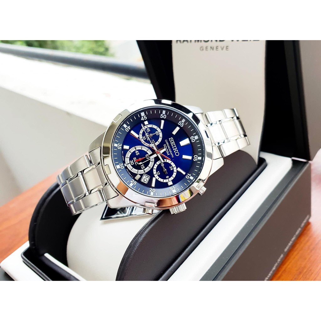 Đồng hồ nam chính hãng Seiko Chronograph SKS603P1 dây thép, mặt kính Hardlex Crystal (Kính Cứng) - BẢO HÀNH 60 THÁNG