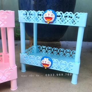KỆ NHỰA 2 tầng , 3 tầng HELLO KITTY - DORAEMON