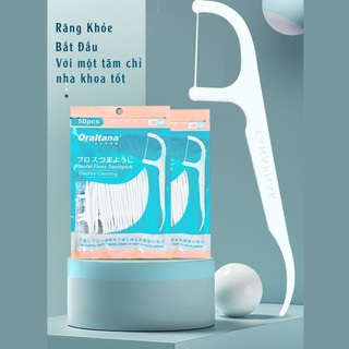 Tăm chỉ nha khoa Oraltana 5 sao - Tăm chỉ y tế nha khoa chất lượng cao - Túi 50 chiếc