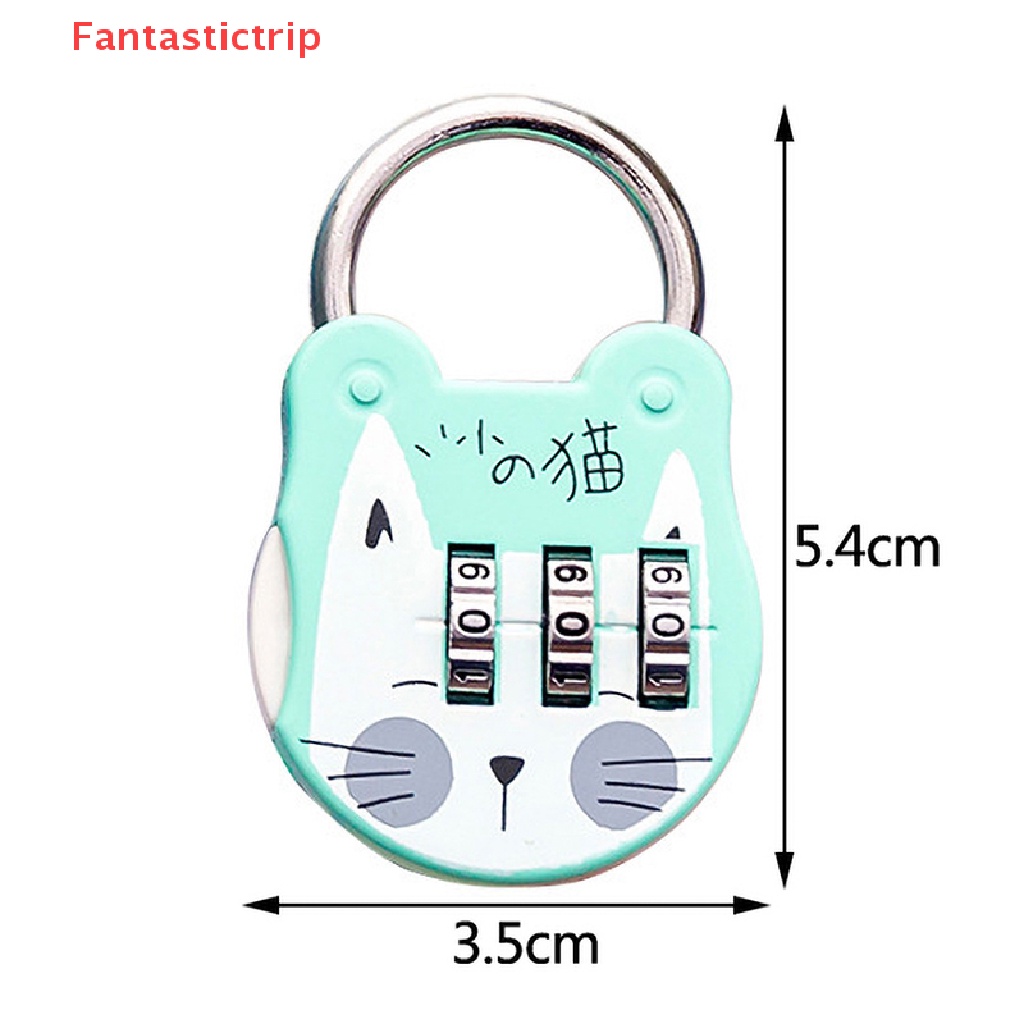 Ổ Khóa Mật Khẩu Mini Chống Trộm Hình Mèo Dễ Thương Độ Chính Xác Cao Tiện Dụng Cho Vali / Ngăn Kéo / Tủ Quần Áo