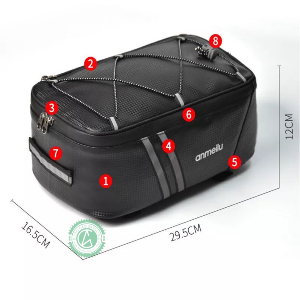 TÚI ĐỂ BAGA SAU ANMELLU_CàoCàoBikeShop