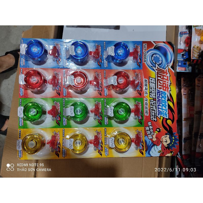 vỉ 12 con quay Yoyo hấp dẫn trẻ em