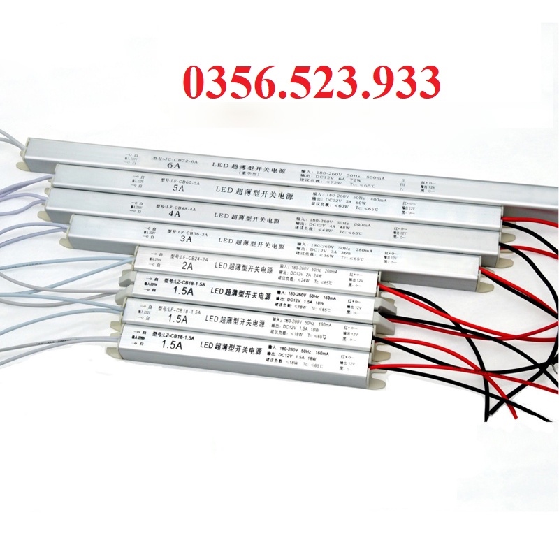 Nguồn đũa 12V loại nhỏ dùng cho led thanh chiếu sáng tủ nội thất