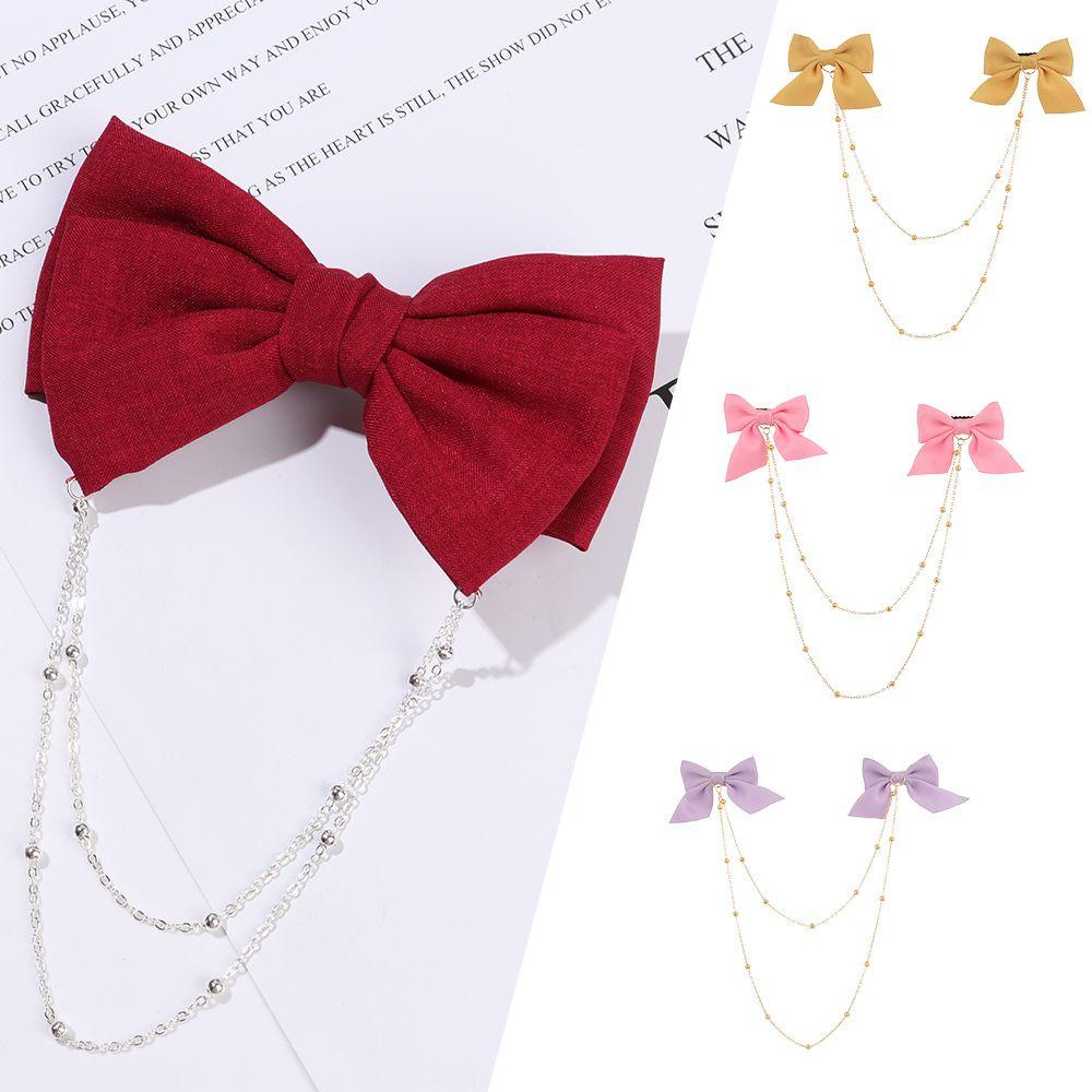 CACTU Kẹp Tóc Nơ Ruy Băng Thời Trang Thanh Lịch