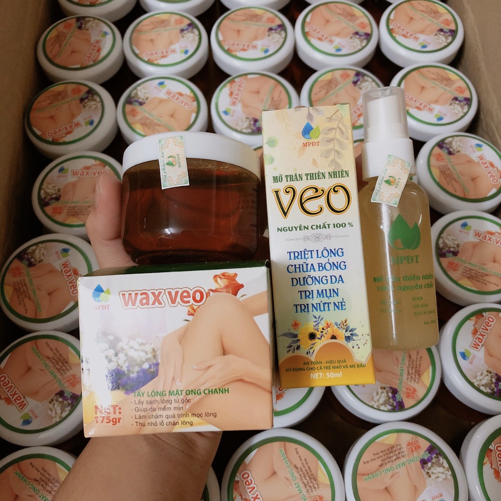 Combo wax lông mỡ trăn Tường Vy triệt lông vĩnh viễn, wax sạch lông nách, lông tay chân Shop Bố Sam
