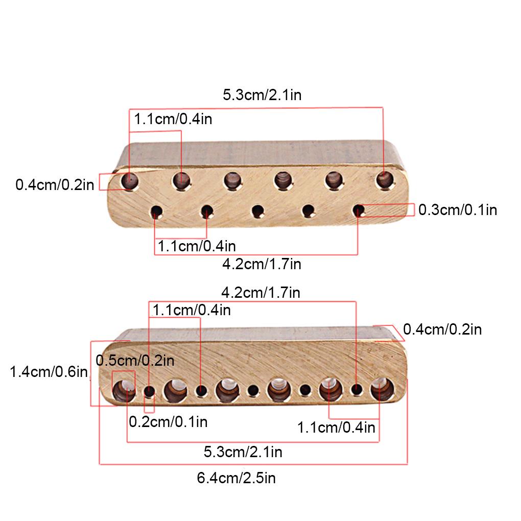 Khối Tremolo Bằng Đồng Thau Độ Cứng Cao Chống Mài Mòn Thay Thế Cho Đàn Guitar