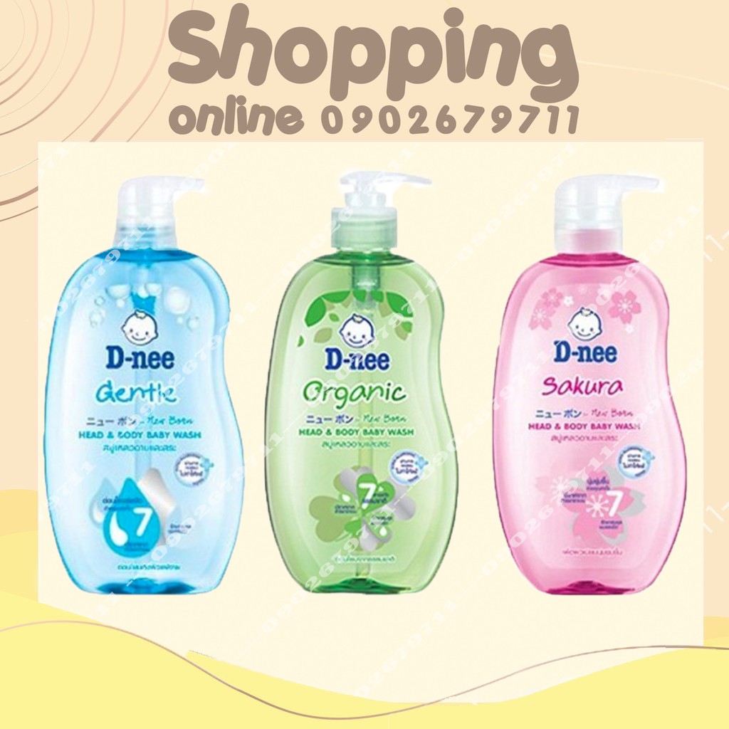 [Chính hãng Đại Thịnh] Sữa tắm gội toàn thân cho bé Dnee Pure 380ml