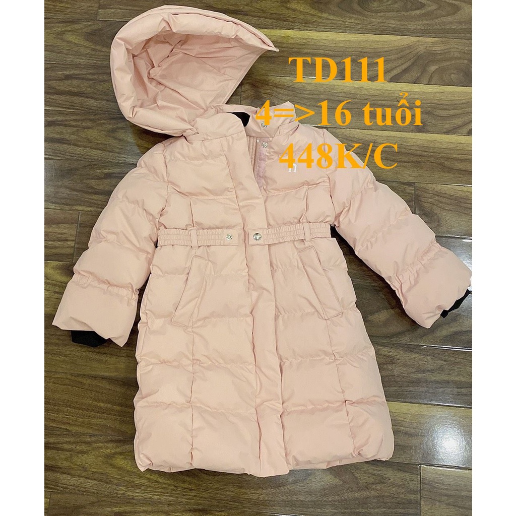 * Mã TD111: Parka dáng dài bé gái xuất hàn hàng VNXK siêu hot.