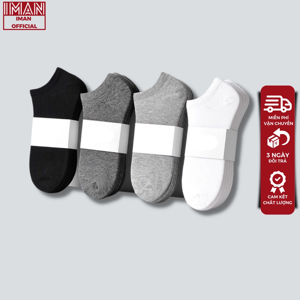 Tất ngắn nam Vớ thấp cổ 4 màu trơn chống hôi chân