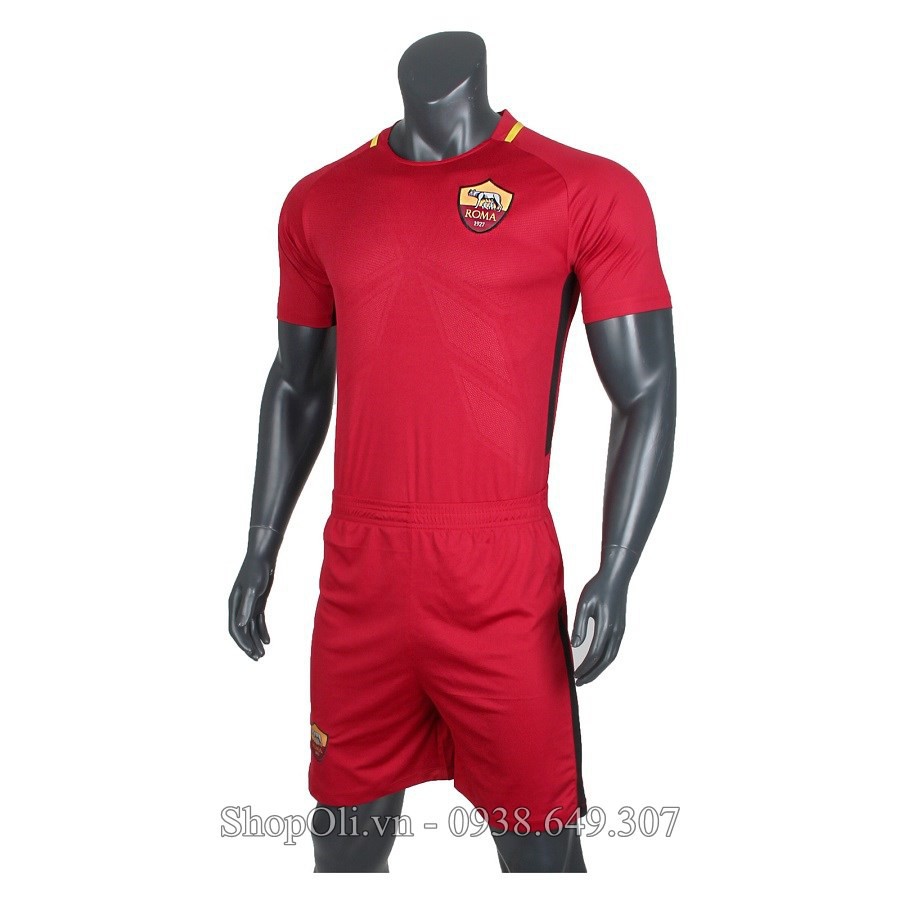 Quần áo đá banh AS Roma đỏ đô sân nhà 2017-2018