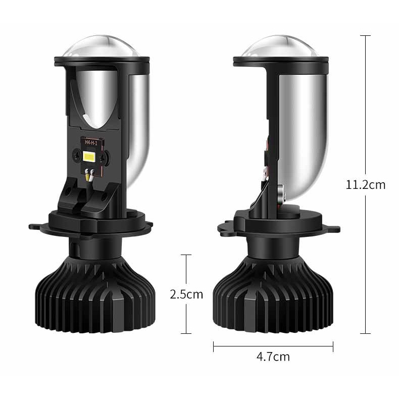 Đèn led bi cầu mini chân đèn H4 , sử dụng cho ô tô xe máy điện áp 12 -24V , không gây chói xe ngược chiều, lắp như zin. #8