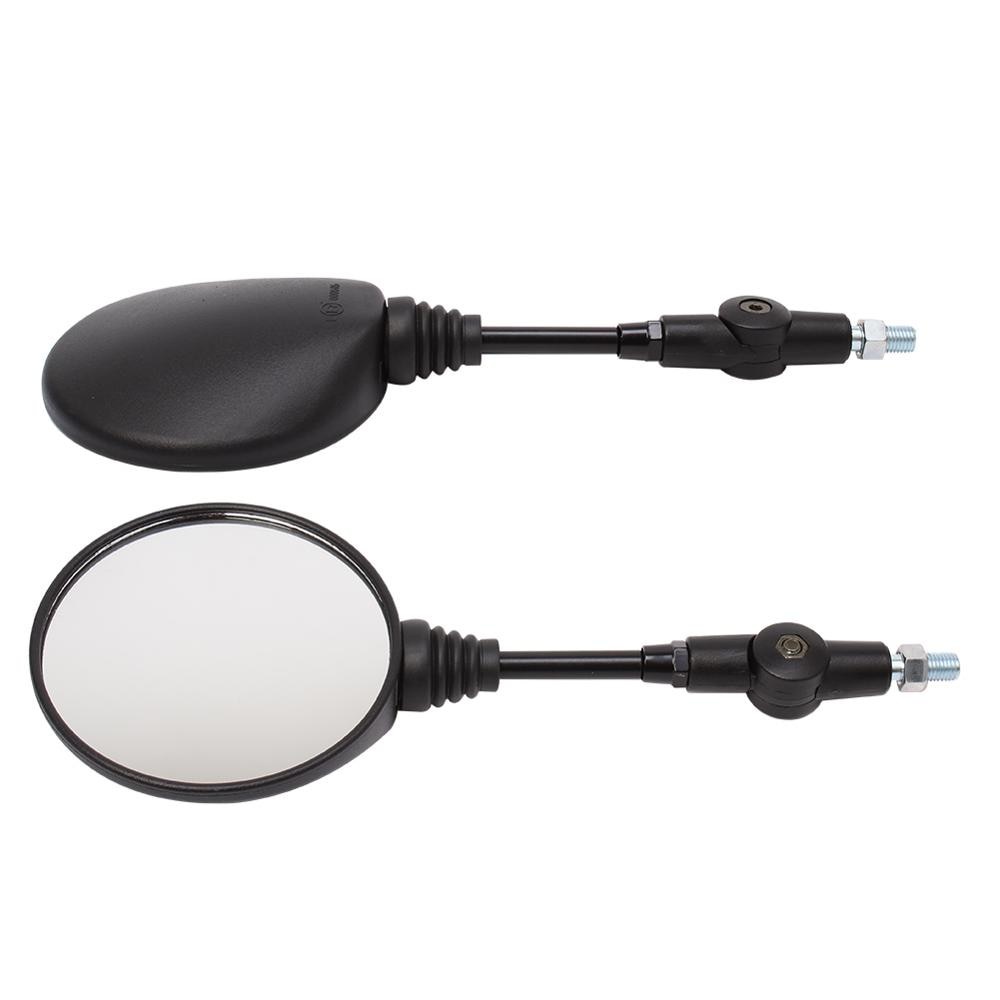 Gương xe máy，Gương Chiếu Hậu Tròn 10mm Màu Đen Gập Lại Được Chống Rơi Chuyên Dùng Cho，Gương chiếu hậu xe máy