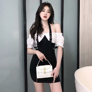 [SẴN] Đầm yếm hở vai tay phồng gợi cảm KYLIE DRESS (Kèm ảnh thật)
