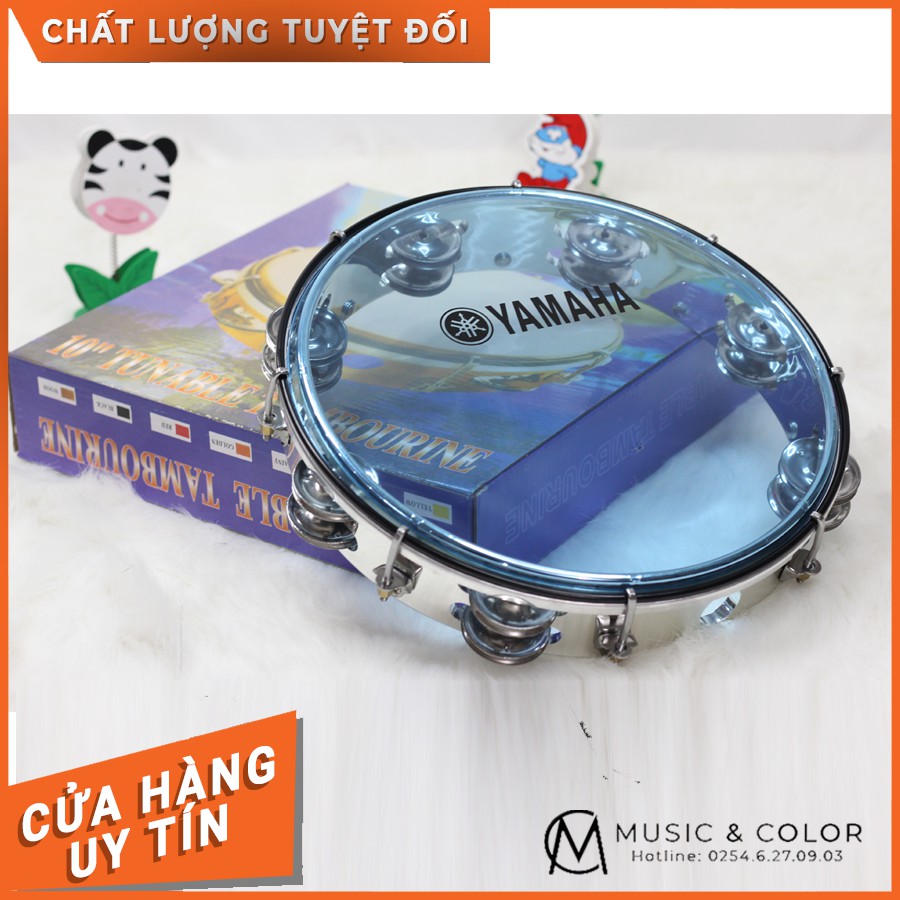 Trống gõ bo, lục lạc, trống lắc tay, trống Tembourine Inox - Nhạc cụ MUSIC&COLOR