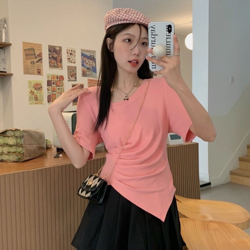 Áo Thun Tay Ngắn Thiết Kế Mới Thời Trang Mùa Hè Dành Cho Nữ