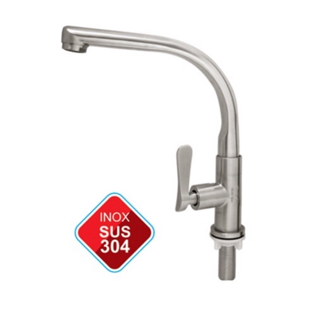Vòi rửa chén lạnh inox 304