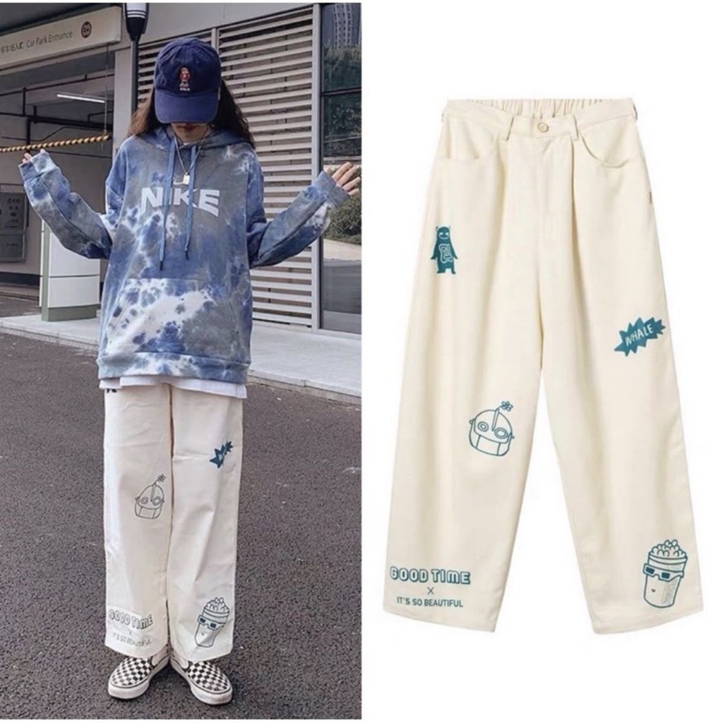 Quần Kaki Dài In Họa Tiết GOBI Ulzzang Zoozoo_Unisex (ẢNH THẬT)