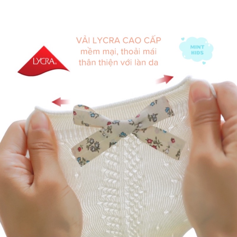 Tất cho bé gái, tất dài cho bé gái, tất lưới cho bé gái 1 đến 5 tuổi Nemo Baby mềm mại, thoáng mát TL-10