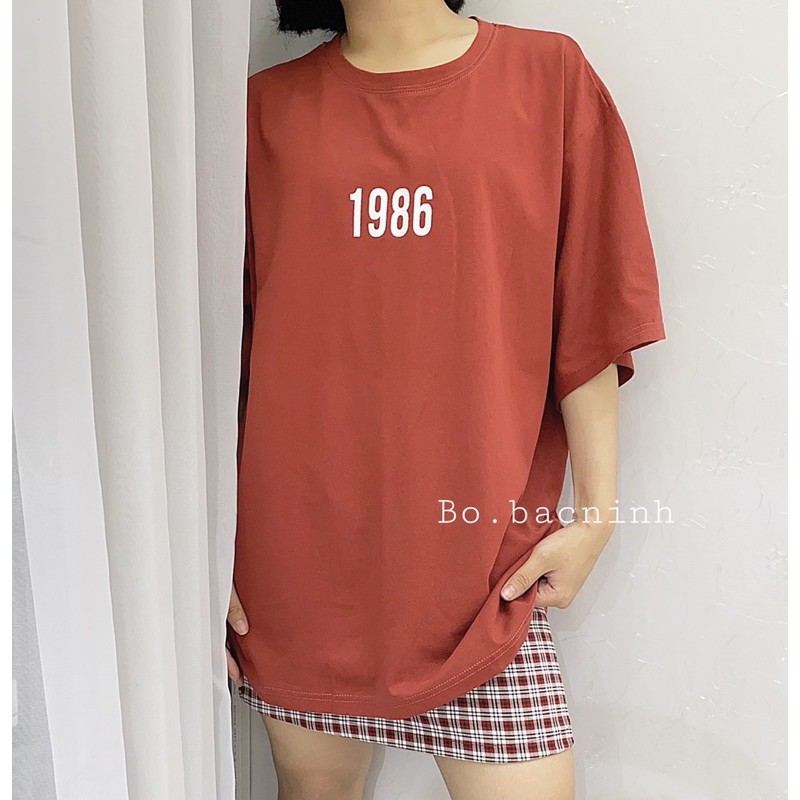 [Mã SKAMA06 giảm 8% tối đa 50K đơn 250K] áo phông số 1986 form rộng quảng châu