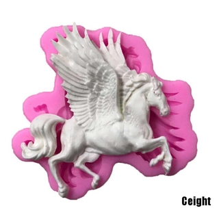 Khuôn Làm Bánh Chất Liệu Silicone Hình Kỳ Lân 3D Dễ Thương