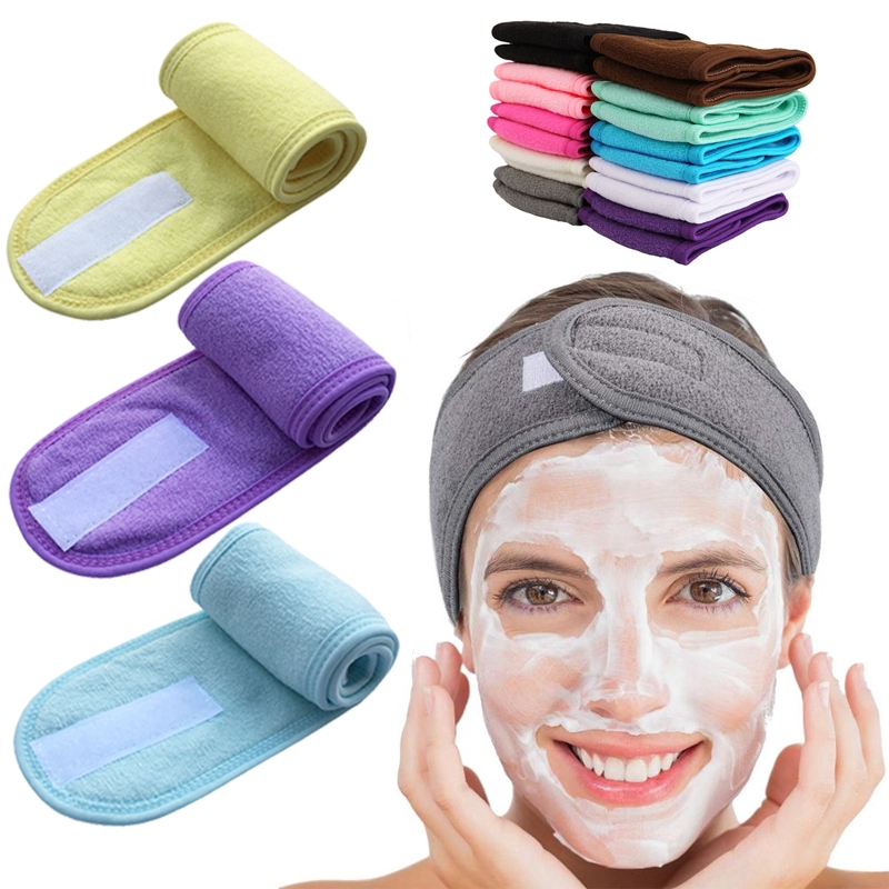 Băng đô vải mềm có mút dán hai đầu có thể điều chỉnh tiện dụng khi tắm/ thể thao cho nữ