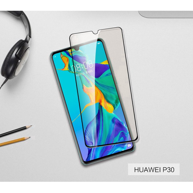 Kính Cường Lực Toàn Màn Hình Cong 20D Huawei P40 P30 P20 Mate 30 20 Pro 20X